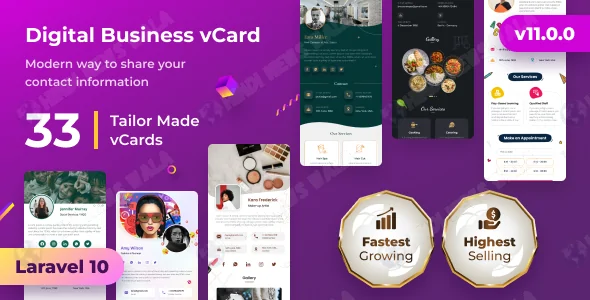 vCard SaaS v11.0.0 - Business Card Builder SaaS - Laravel VCard Saas - NFC Card