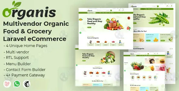 Organis v1.2.2 - Multivendor Organic Food & Grocery Laravel eCommerce