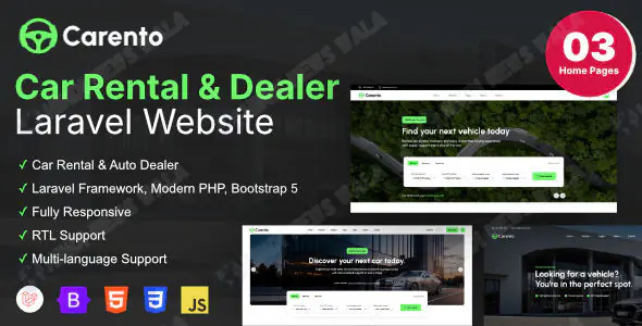 Carento v1.1.0 - Car Rental Booking Laravel System