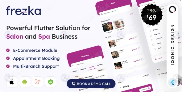 Frezka v3.3.2 – Software for Salons and Spa Businesses (Flutter + Laravel) App Source